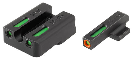 TruGlo TG13HP1PC TFX Pro Green Tritium Fiber Optic Orange Outline Front & Rear Sight Set for H&K