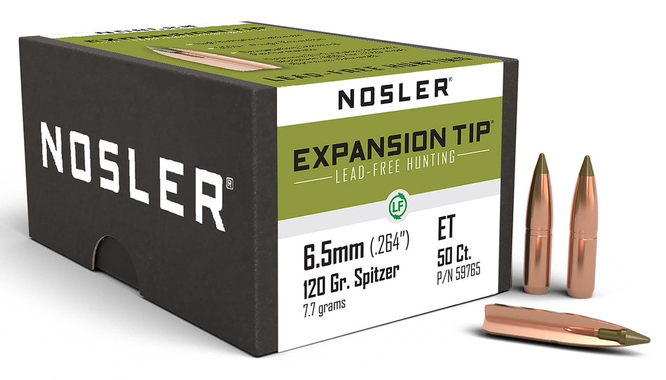 Nosler E-Tip 6.5 Creedmoor 120gr Lead Free Expansion Tip Bullets 50-Count