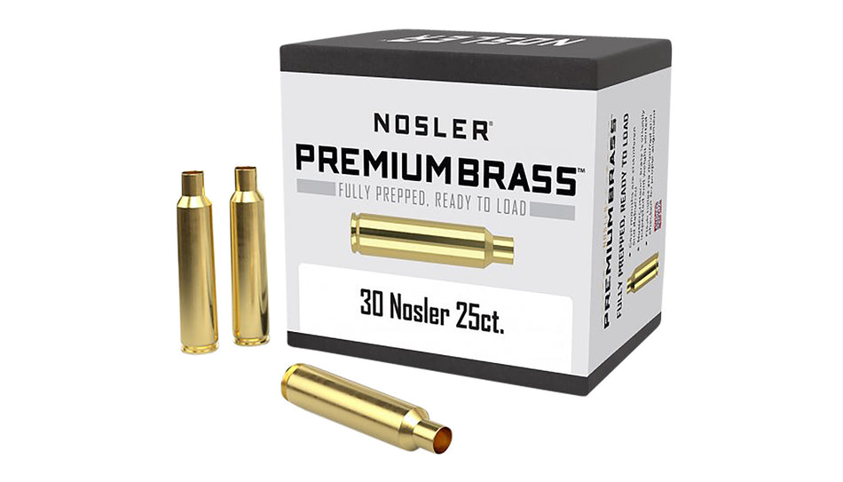 Nosler Premium Unprimed Rifle Brass 30 Nosler 25 Per Box