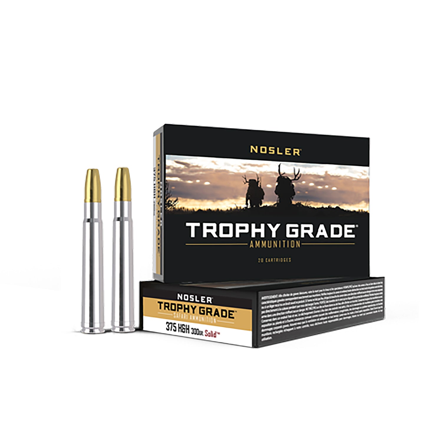 Nosler 40608 Trophy Grade Safari Nosler Solid  300 Grain .375 H&H Mag
