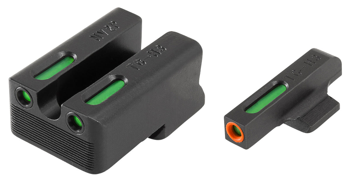 TruGlo TG13NV4PC TFX Pro Tritium Fiber Optic Sight Set for 1911 3" Officer & 4.25" 9mm