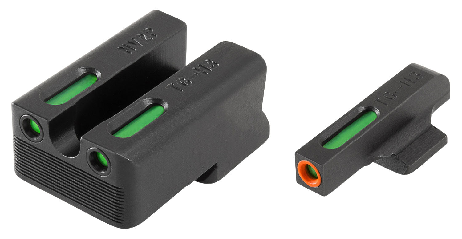TruGlo TG13NV4PC TFX Pro Tritium Fiber Optic Sight Set for 1911 3" Officer & 4.25" 9mm