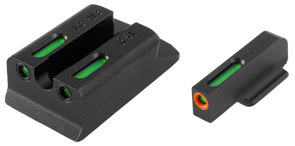 TruGlo TG13RS1PC TFX Pro Green Tritium Fiber Optic Front & Rear Sight Set for Ruger