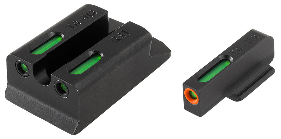 TruGlo TG13RS1PC TFX Pro Green Tritium Fiber Optic Front & Rear Sight Set for Ruger