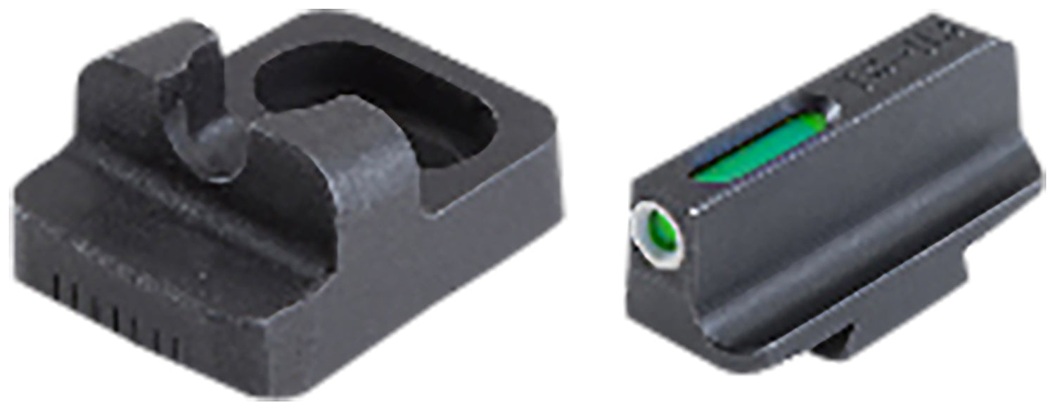 TruGlo TG13RM1PB TFX Pro Remington Shotgun Black Green Tritium Fiber Optic White Outline Front Black Rear Sight