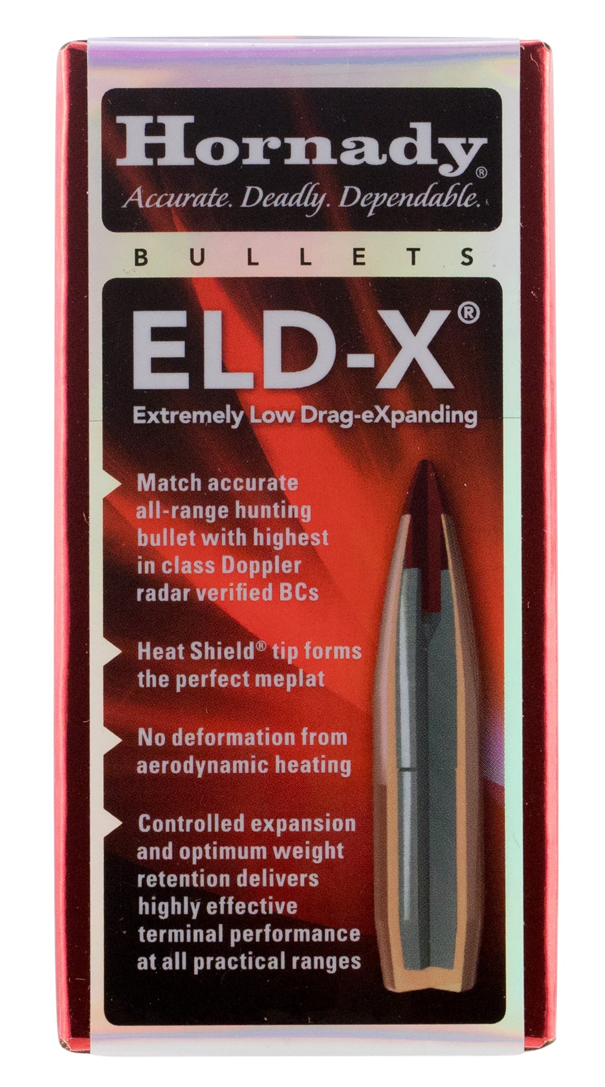 Hornady ELD-X Bullets 25 Caliber .257 Diameter 110gr Heat Shield Tip 100-Count