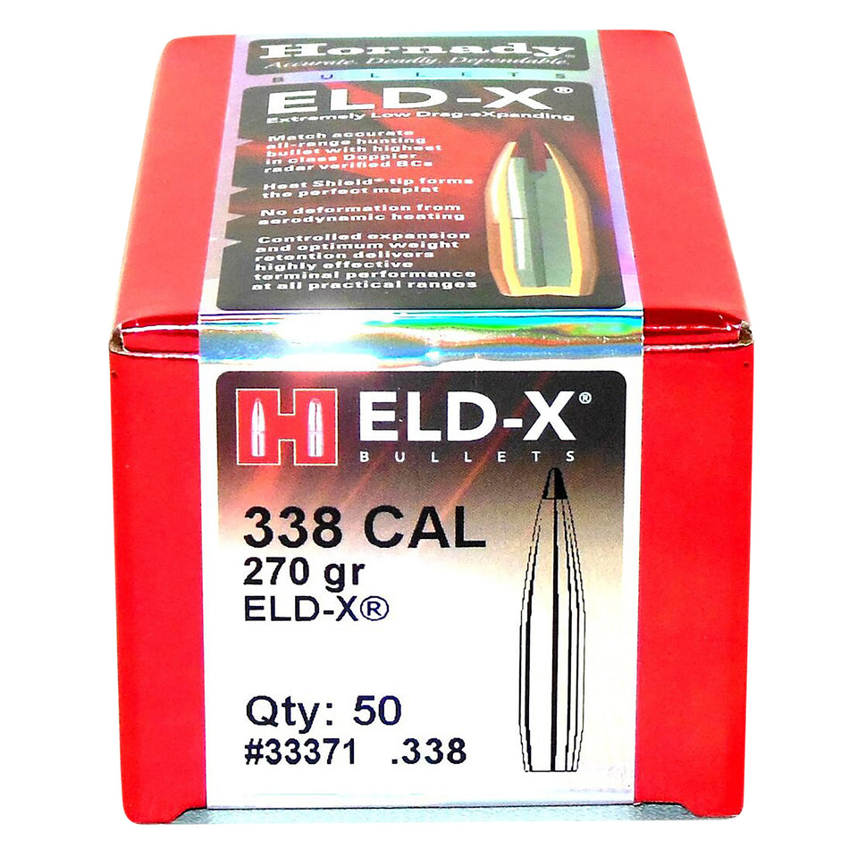 Hornady ELD-X Bullets 338 Caliber .338 Diameter 270gr Heat Shield Tip 50-Count