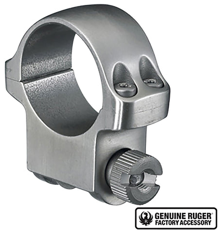 Ruger 90282 4K 1" Medium Scope Ring Silver