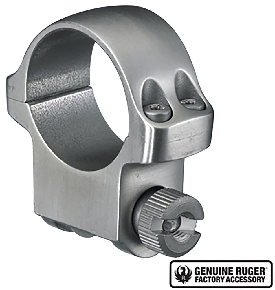 Ruger 90282 4K 1" Medium Scope Ring Silver