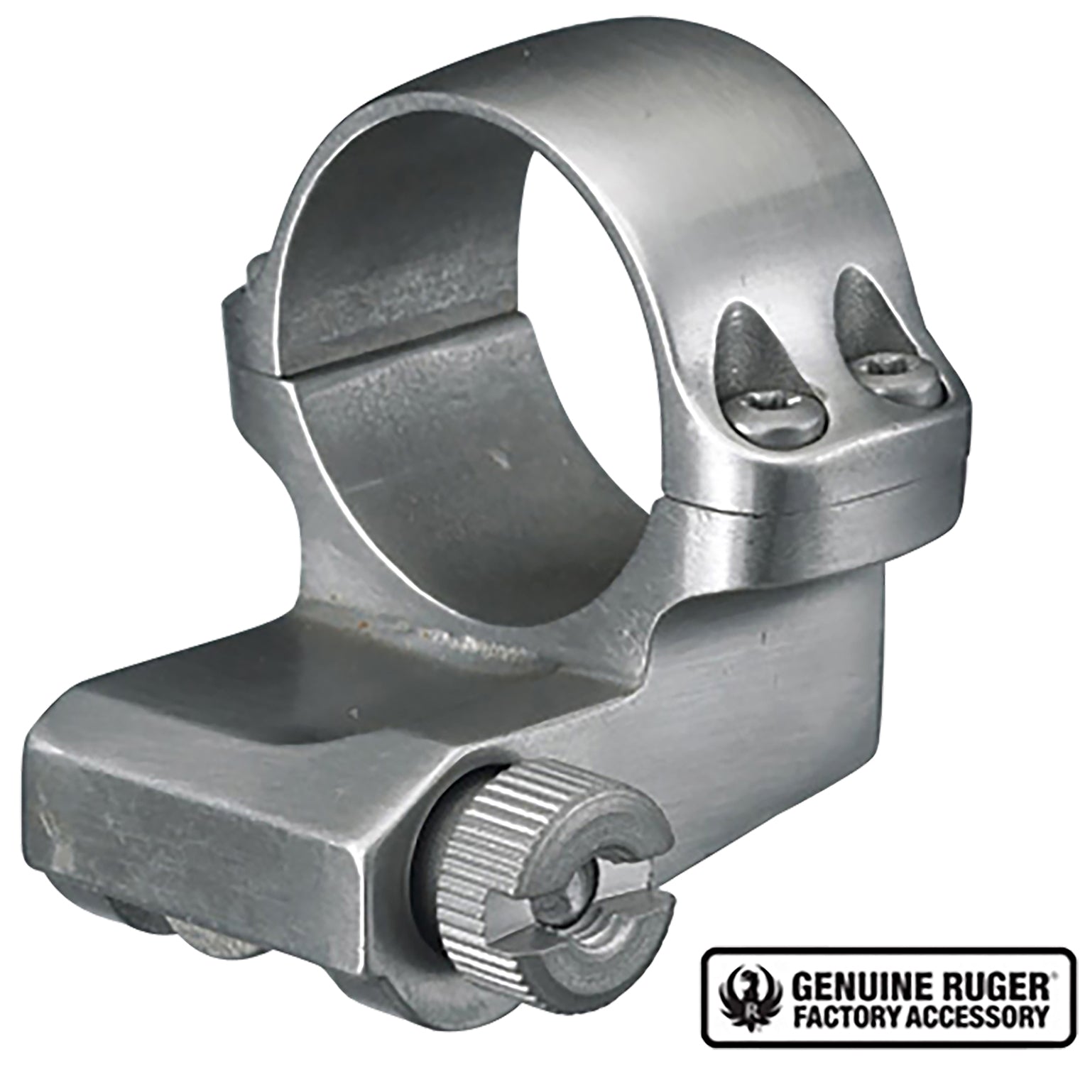 Ruger 90288 4KO 1" Medium Offset Scope Ring Silver