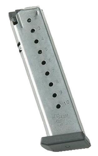 Sig Sauer P220 10-Round .45 ACP Stainless Steel Magazine with Grip Extension