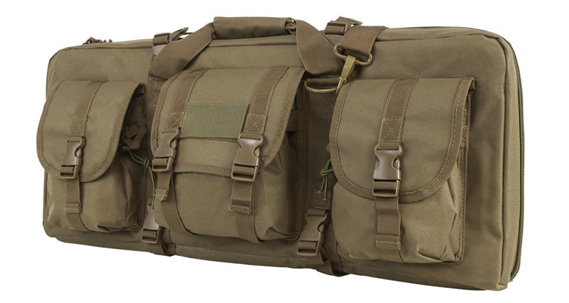 VISM Deluxe SubGun/AR/AK 2-Gun Tactical Pistol Case 28" Tan
