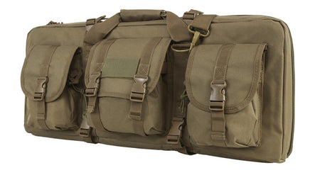 VISM Deluxe SubGun/AR/AK 2-Gun Tactical Pistol Case 28" Tan