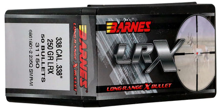 Barnes LRX Long Range X 338Cal 250gr Boat Tail All-Copper Bullets 50/Box