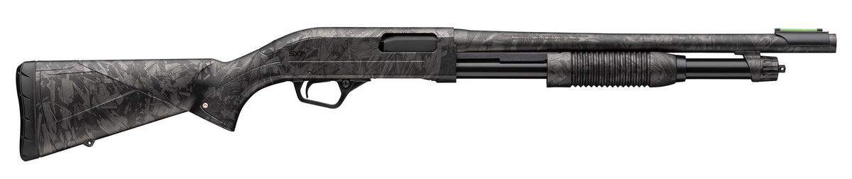 Winchester Repeating Arms 512457395 SXP Defender Compact 12 Gauge Pump 3" 5, 2 3/4" Shells 18" Forged Carbon Hydrodip Steel Barrel, Aluminum Receiver, Fixed Forged Carbon Hydrodip Synthetic Stock
