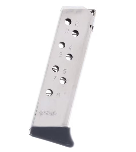 Walther PPK/S .32 ACP 8-Round Nickel Magazine with Finger Rest