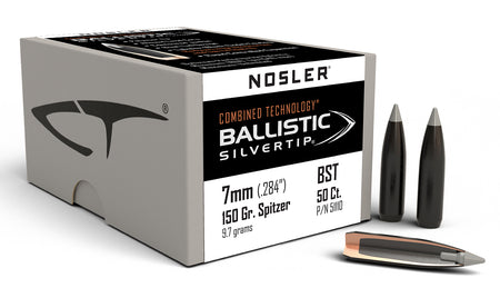 Nosler Ballistic Silvertip 7mm Caliber 150 Grain Spitzer Point Hunting Bullets Box of 50