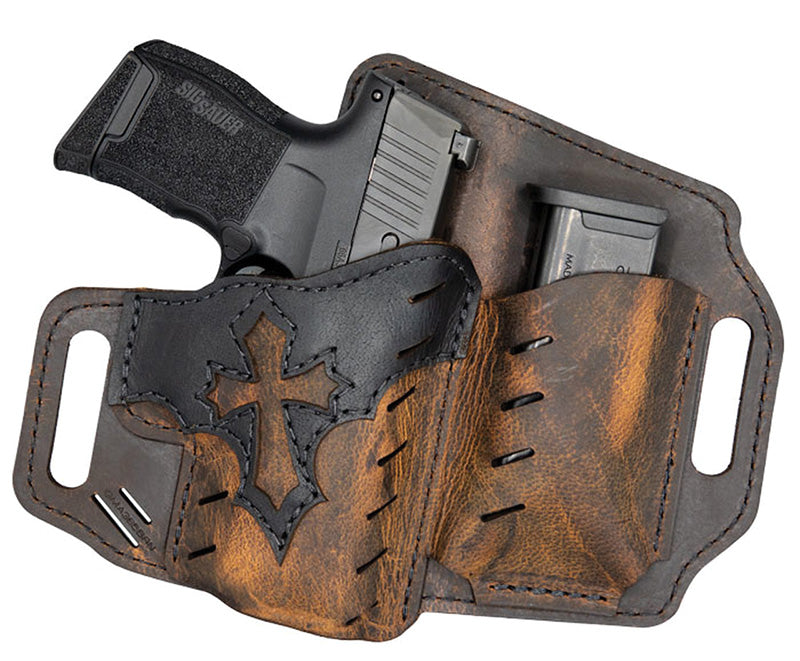 Versacarry Guardian Arc Angel OWB Holster w/Mag Pouch Water Buffalo Leather RH Sz4