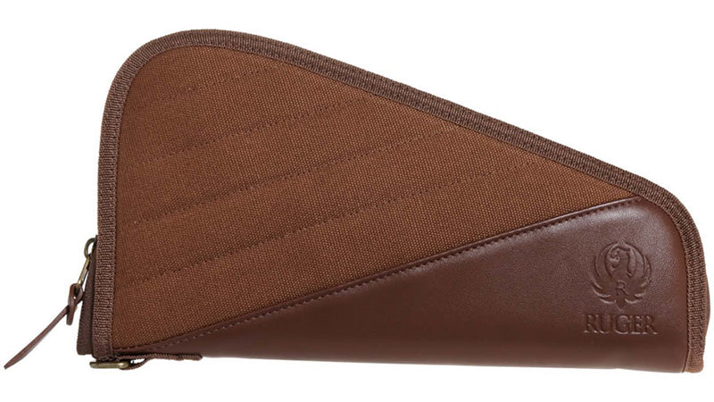 Ruger Wrangler Revolver Case Caramel 11" Cotton Canvas Faux Leather