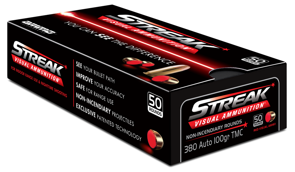 AMMO INC STREAK AMO 380 AUTO 100GR TMC RED