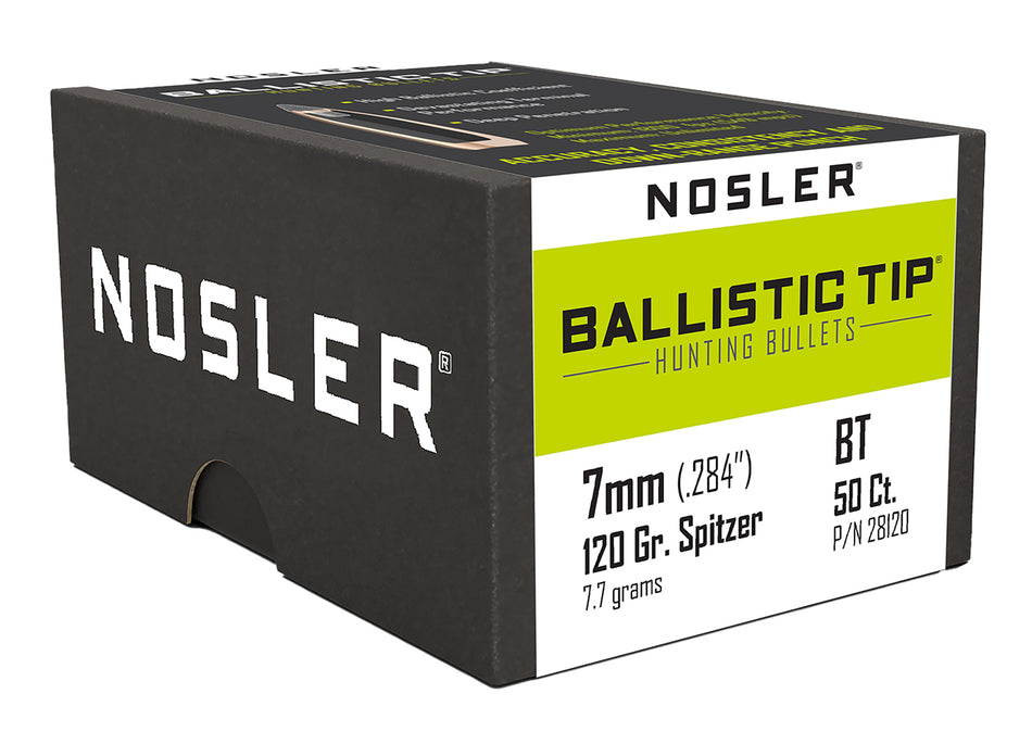 Nosler Ballistic Tip 7mm 120gr Color-Coded Hunting Bullet 50/Box