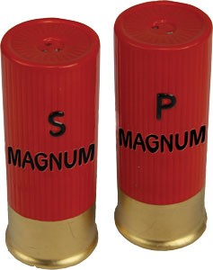 Rivers Edge Shotshell Shaped Ceramic Salt & Pepper Shaker Set
