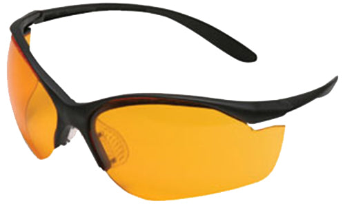 Howard Leight Uvex Vapor II Shooting Glasses Orange Anti-Fog Polycarbonate Lens Black Frame