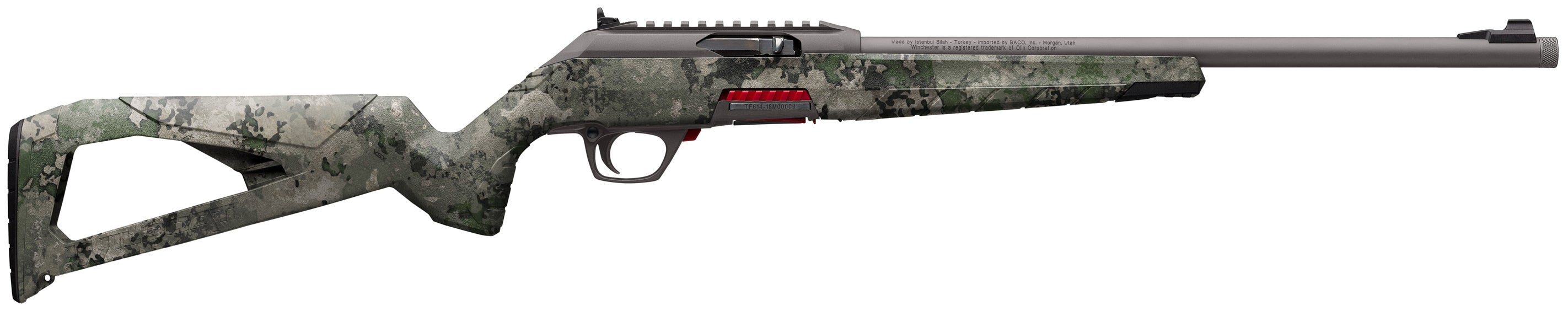 Winchester Repeating Arms 521141102 Wildcat SR Full Size 22 LR 10+1 16.50" Gray Perma-Cote Threaded Sporter Barrel, Picatinny Rail Gray Perma-Cote Polymer Receiver, TrueTimber VSX Skeletonized Synthet