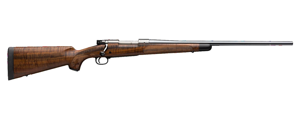 Winchester Repeating Arms 535239226 Model 70 Super Grade 270 Win Caliber with 5+1 Capacity, 24" Barrel, High Polished Blued Metal Finish & AAA French Walnut Stock Right Hand (Full Size)