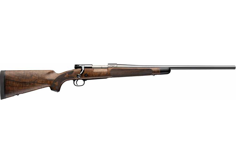 Winchester Repeating Arms 535248289 Model 70 Super Grade 6.5 Creedmoor 4+1 22" Blue Polished Target Crown Barrel, Blue Polished Steel Drilled & Tapped Receiver, Gloss AAA Claro Walnut Fixed Stock, Rig