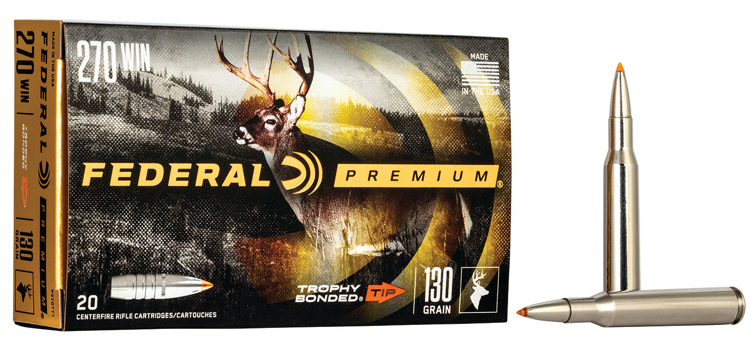 Federal P270TT1 Premium Trophy Bonded Tip  130 Grain .270 Winchester