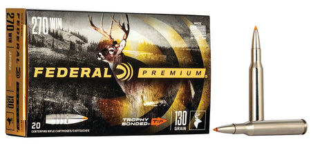 Federal P270TT1 Premium Trophy Bonded Tip  130 Grain .270 Winchester