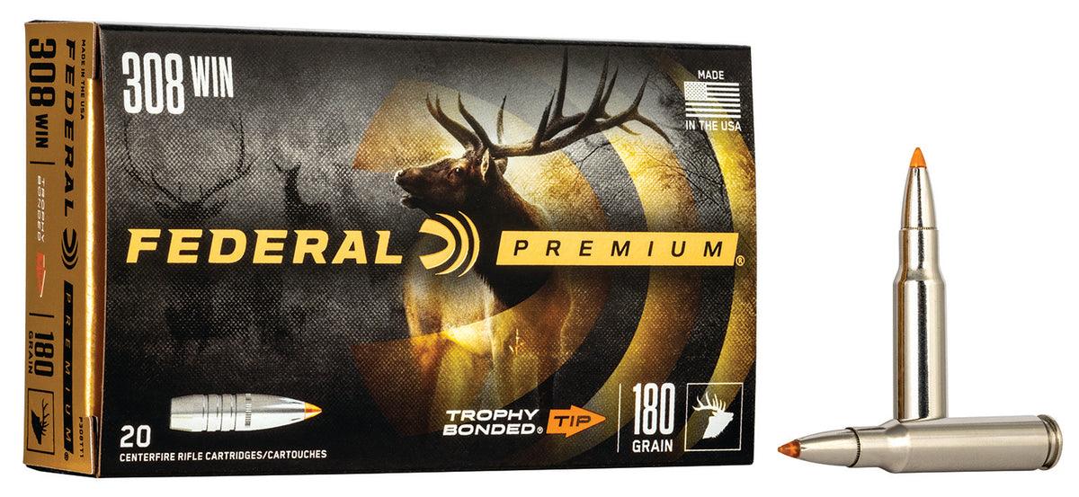 Federal P308TT1 Premium Trophy Bonded Tip  180 Grain .308 Win / 7.62x51mm