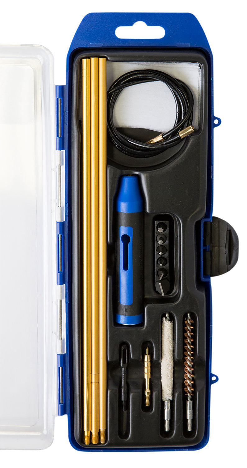 DAC GunMaster Hybrid Cleaning Kit 22 Cal Rifle 16 Pieces Black/Blue