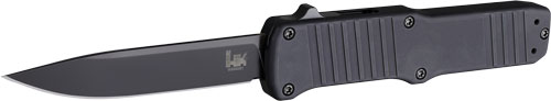 Hogue HK Hadron 3.375" OTF Auto Knife Clip Point Aluminum Frame Matte Black