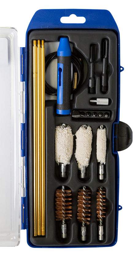 DAC GunMaster Universal Hybrid Shotgun Cleaning Kit Multi-Gauge 21 Pieces Black/Blue