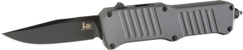 Hogue HK Mini Incursion 2.95" OTF Auto Knife Clip Point Aluminum Matte Gray