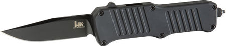 Hogue HK Mini Incursion 2.95" OTF Auto Knife Clip Point Aluminum Matte Black