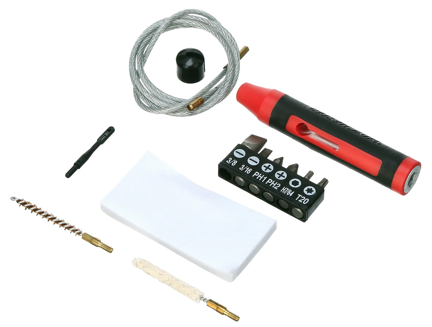 DAC Winchester 17 Cal Rifle Cleaning Kit 12 Pieces Black/Red