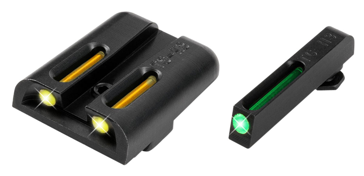 TruGlo TG131GT1Y TFO Green Tritium Fiber Optic Front Sight Yellow Tritium Fiber Optic Rear for Glock 17 19