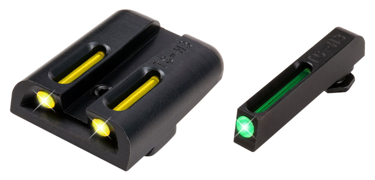 TruGlo TG131GT2Y TFO Green Tritium Fiber Optic Front Sight Yellow Tritium Rear for Glock 20 21