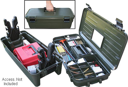MTM Case-Gard RBMC11 Shooting Range Box with Cleaning Kit Forest Green Plastic