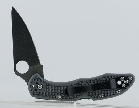 Spyderco C11FPGY Delica 4 Lightweight 2.88" Folding Drop Point Plain VG-10 SS Blade Gray FRN Handle with Pocket Clip