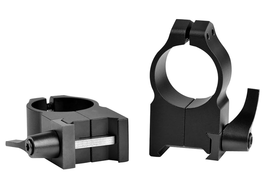 Warne 203LM Maxima 1" Extra High Matte Black Quick Detach Scope Rings 0 MOA