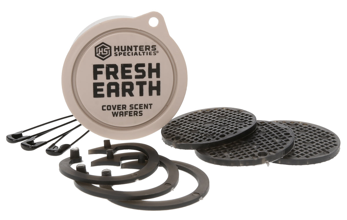 Hunters Specialties 01022 Fresh Earth Cover Scent Wafers 3-Pack with Safety Pins