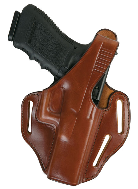 Bianchi 77 Piranha OWB Holster Size 01 Tan Leather Belt Slide Fits S&W J Frame 2" Right Hand