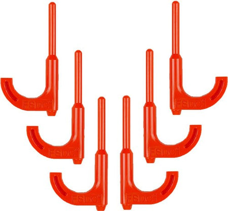 Regal Orange Rifle Loaded Chamber Indicator Safety Flags - 6-Pack
