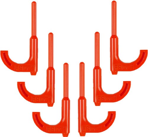 Regal Orange Rifle Loaded Chamber Indicator Safety Flags - 6-Pack