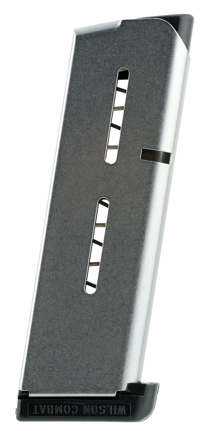 Wilson Combat 47OX 1911 Officer 7rd .45 ACP Standard Floorplate Magazine Stainless Steel