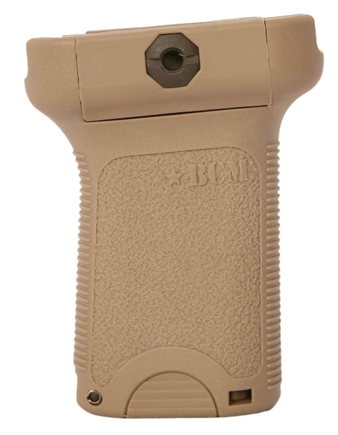 BCM BCMGunfighter Short Vertical Grip FDE Polymer with Storage for Picatinny Rail